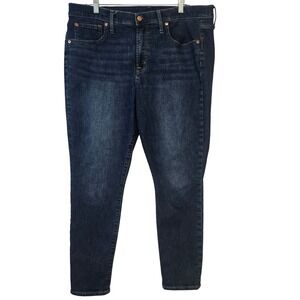 Gap True Skinny High Rise Jeans Dark Wash Blue Denim Womens 18R 34 Stretch